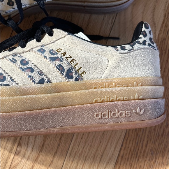 Adidas Gazelle Cream & Black Leopard 🐆 Platform Sneakers - Picture 4 of 8